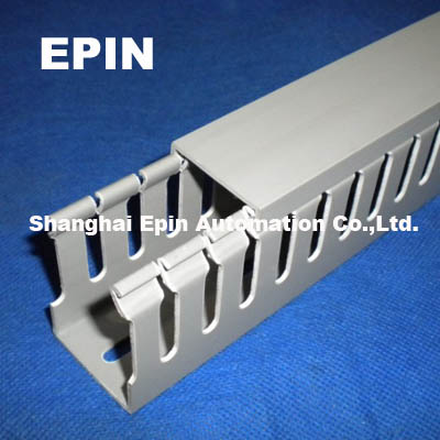 EPIN灰色带齿PVC线槽/配线槽/行线槽（PVC wiring duct open slotted